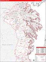 Anne Arundel, Md Carrier Route Wall Map
